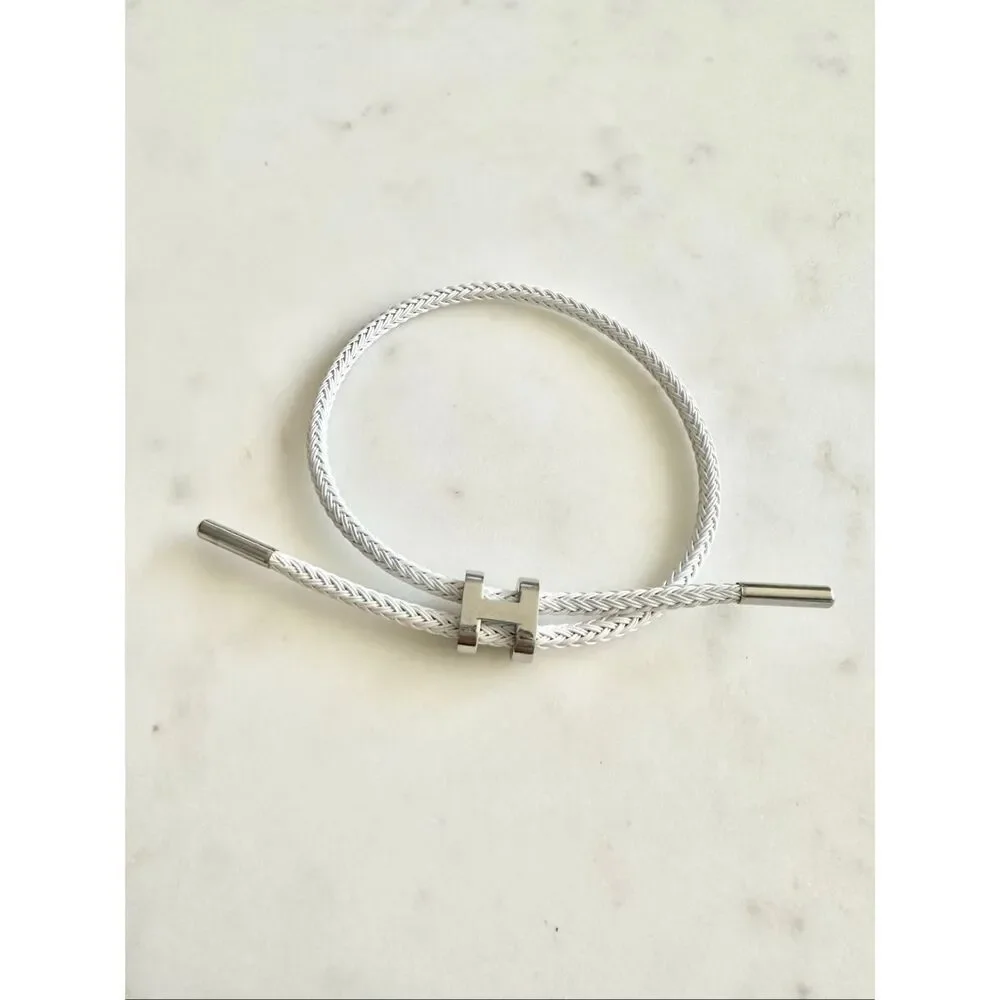 White H logo rope bracelet